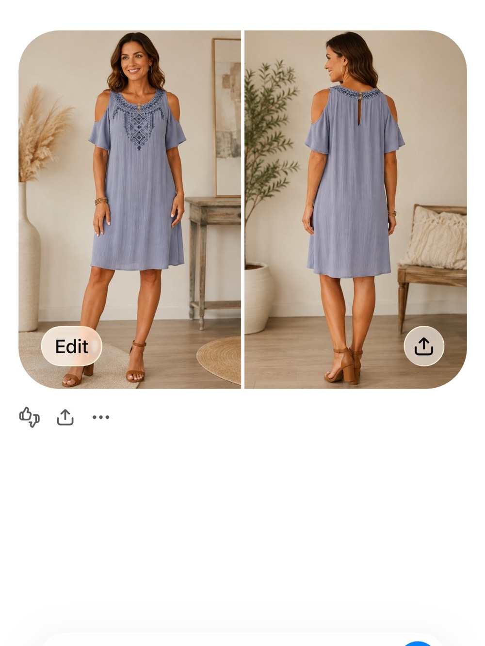 KNOX ROSE BLUE COLD SHOULDER DRESS